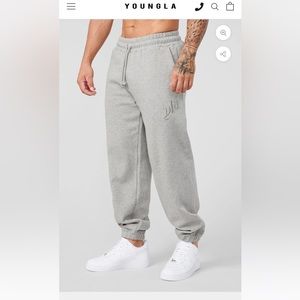 XL marshmallow joggers, heather grey,  product #222